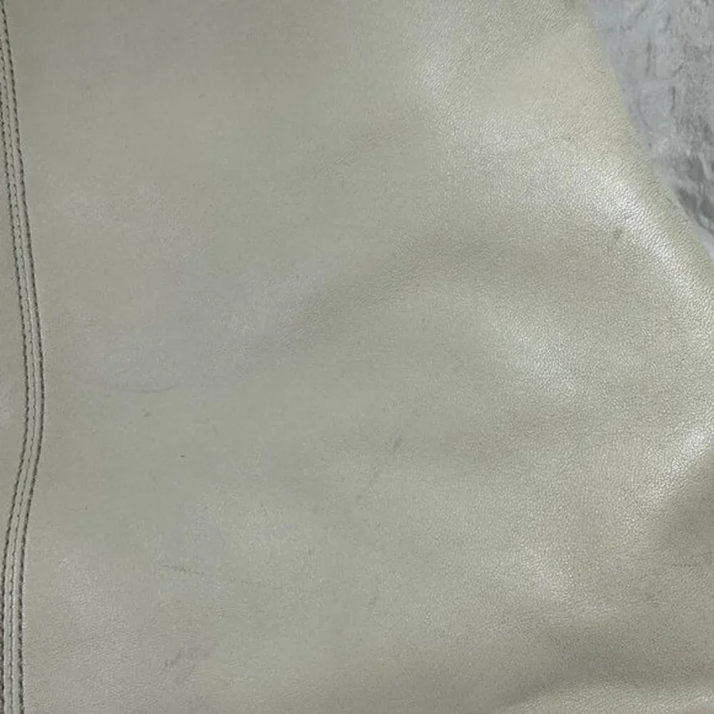 Vintage Coach Laura Leather Spectator Carryall Hand Bag Tote Off White Bone - Picture 12 of 16